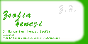 zsofia henczi business card