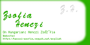 zsofia henczi business card